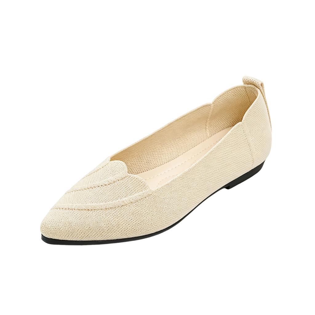 Women's Pointed Toe Flats, Breathable Knit Mesh for Casual Daily Wear