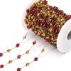 1 Meter Stainless Steel 5mm Gold Beaded Cutting Natural Stone Chains for DIY Jewelry Findings Necklace Bracelet Earrings Making