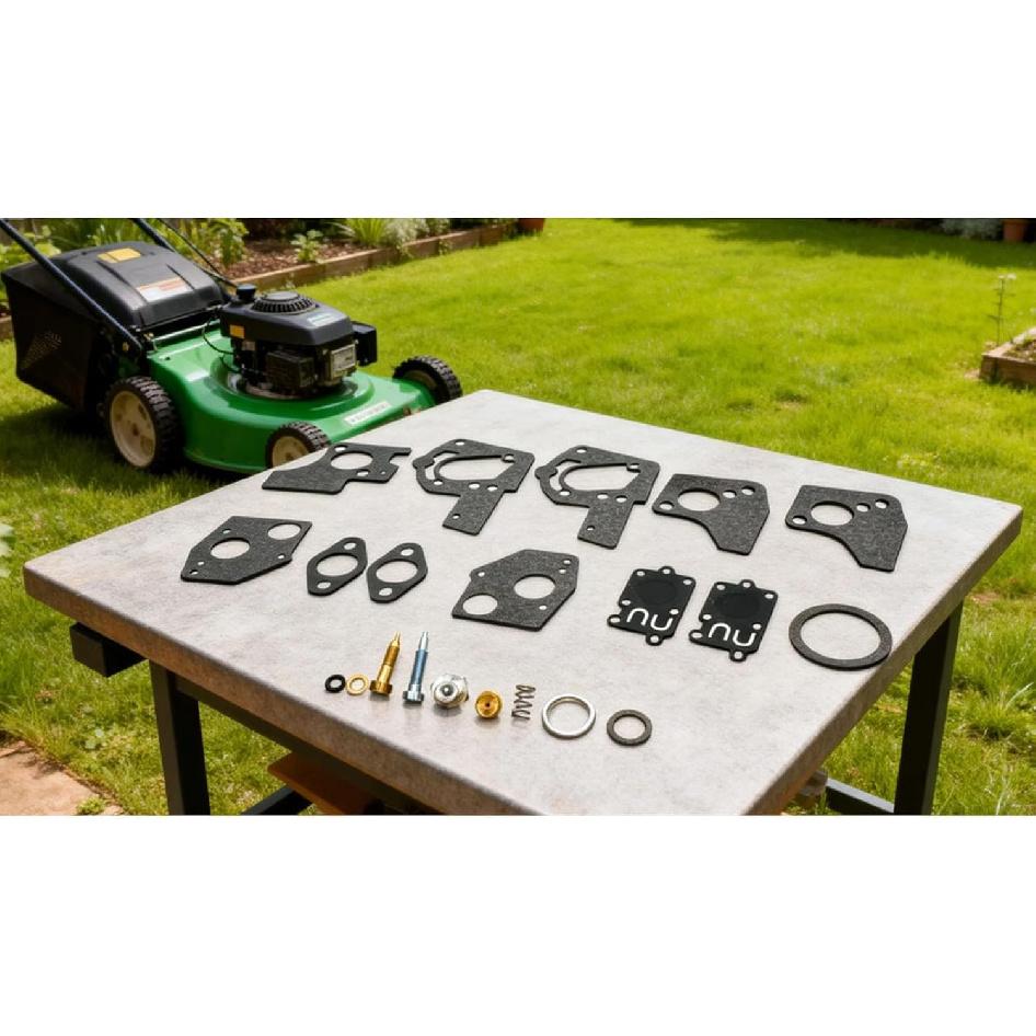 Carburetor Overhaul Repair Rebuild Kit Compatible with Briggs Stratton Pulsa Jet Carb 80200 81200 82200 3 Thru 5 HP Horizontal Engines Replace 495606