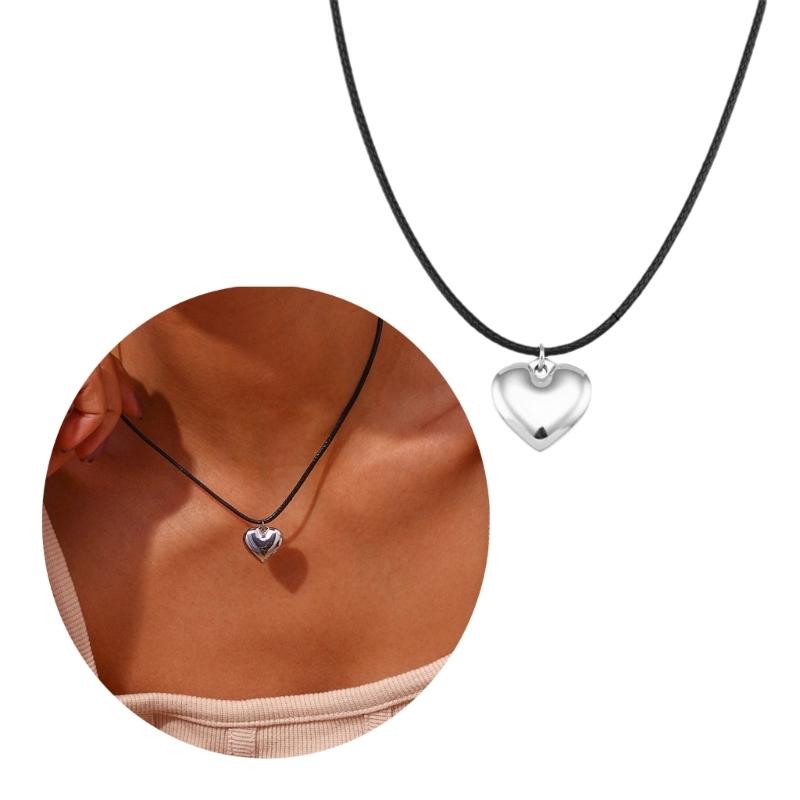 Fashion Neck Jewelry Heart Shape Pendant Necklace Chain Necklaces Rope Necklaces Alloy Material for Party Daily Wear
