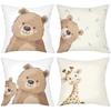 Cute Animal Printed Cushion Covers Giraffe And Bears Polyester pillowcase, sofa decorative cushion cov Headboard Pillow