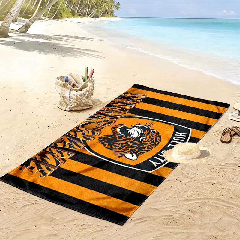 Hull City Print Beach Towel, Large Soft Quick Dry Towel for Beach Camping Swimming