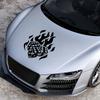Flame Dice Sticker Car Body Engine Cover Side Door Stickers Dice Graphic Self Adhesive Vinyl Stickers Car Decoration Accessories