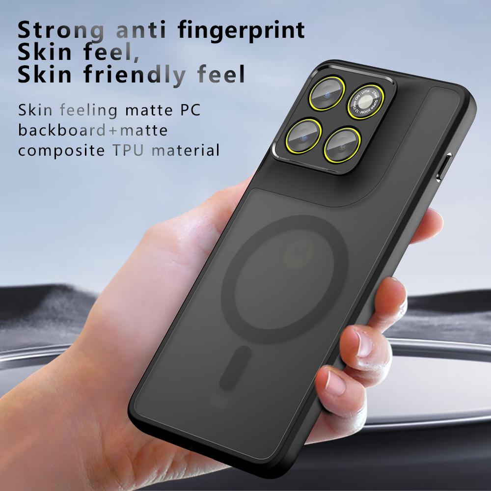Case For Motorola Moto Edge 70 X70 Air Magnetic Wireless Charging TPU Frame Hard Plastic Translucent Matte Phone Cover Fundas