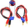 EC3 Charging Cable with 4.0mm Banana Plugs | Compatible with 7.4V LiPo Batteries | For RC Drones, Quadcopters, Cars | Blue, Red, Black