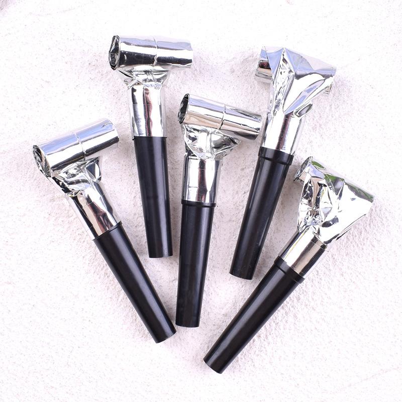 10Pcs Funny Party Blowouts Gold Silver Whistles Kids Birthday Party Favors Decoration Supplies Noice Maker Toys Goody Bags