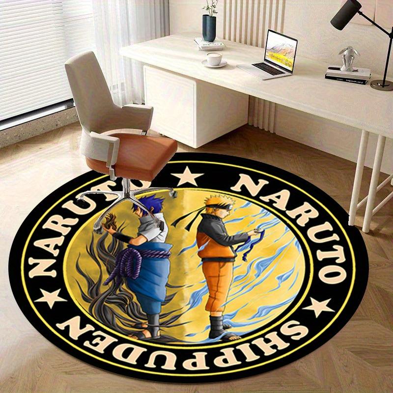 1 szt. Okrągły dywanik tematyczny Anime Naruto Shippuden - Wystrój domu, Okrągła mata do biura, Prezent zewnętrzny dla fanówRC2779