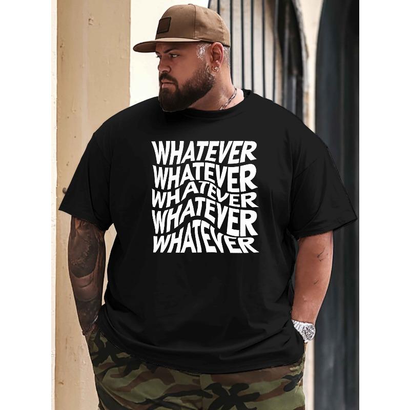 Европейский размер Whatever Whatever Whatever Whatever Новая большая короткорукавная футболка Американская мода с принтом свободная базовая футболка для Мужчины L чёрный
