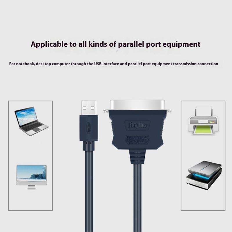 USB To CN36 Parallel Port Printer Cable USB To 36 Pin Parallel Printer Adapter Cable Converter Cord Printing Accessories
