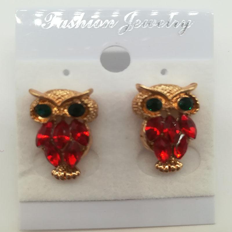 Korean version of big-name jewelry earrings popular horse eye crystal stud earrings personalized owl crystal earrings earrings women