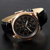 [Salvatore Marra] Watch Moon Phase Multi-Calendar 50m Waterproof Business Formal Men's Leather Strap Limited Edition Black Pink Gold