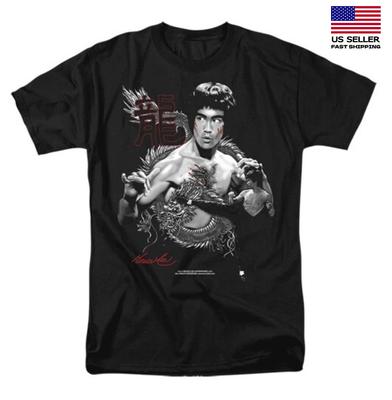 Hot New BRUCE LEE THE DRAGON Licensed Adult Men's Graphic Tee Shirt Unisex T-Shirt