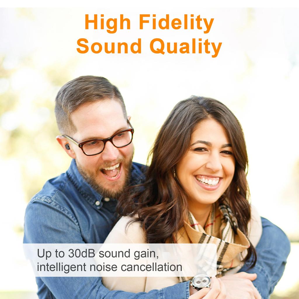 1 Pair Sound Aids Magnetic Charging Simple to Operate Intelligent Noise Reduction Hearing Sound Amplifier