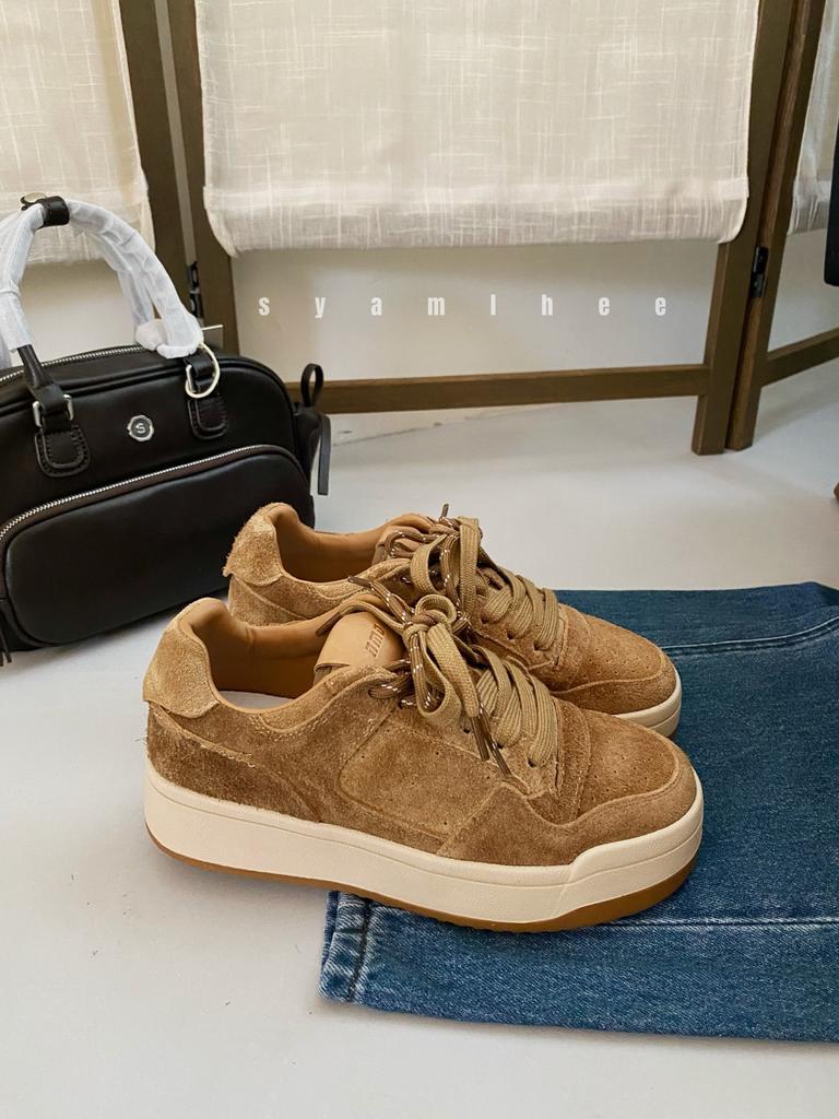 2025 New Leather Thick-soled Retro German Training Shoes Women's Flat-soled Versatile Casual Fashion Comfortable Sports and Leisure Board Shoes