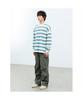 Saendeusaundeu (Unisex) Striped Long Sleeve T-Shirt Ivory