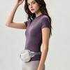 European and American Hourglass Sports T-shirts Show Waist Thin and Tight Yoga Clothes Running Training Short-sleeved Tops Quick-drying Fitness