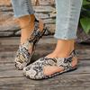 Fashion Ladies Shoes 2025 Fashion Closed Toe Women's Sandals New Casual Summer Printing Plus Size Light Best Seller Flat Sandals Zapatos