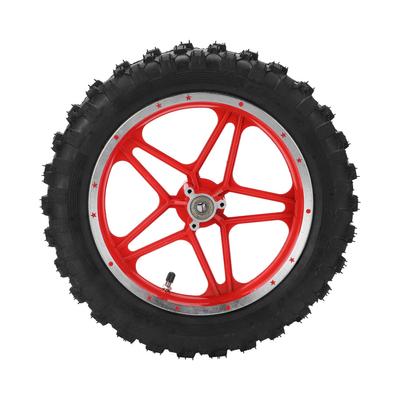 2.510in Hinterrad Gummi Reifen Rutschfest Ersatz Passend für 47cc 49cc 2 Takt Mini Dirt Bike(rot )