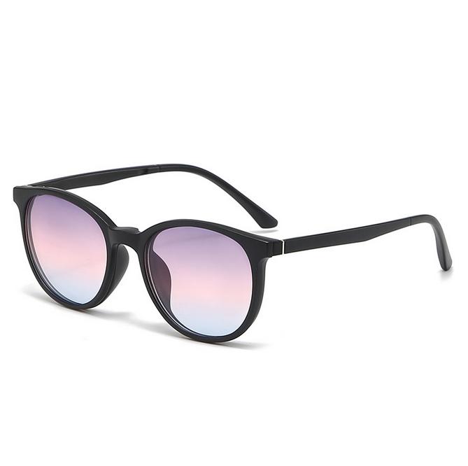 9505 New Retro Set Of Sunglasses Women Round Magnetic Clip Sun Glasses Tr Round Frame Prescriptio -0.5 -1.0 -2 To -6