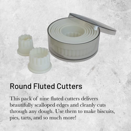 De Buyer Putty Cutter, Round Jagged Edges, Resin, France, Set of 9, WPT4301