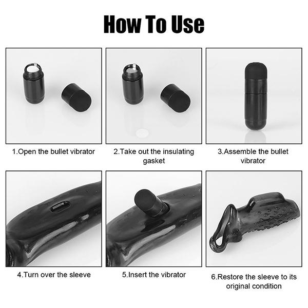 Cock Sleeve Penis Vibrerende Ring Myk TPE Enlargement Extender Mannlig Forsinkelse Ejakulasjon Kyskhet Innretning Sexleketøy For Menn Par