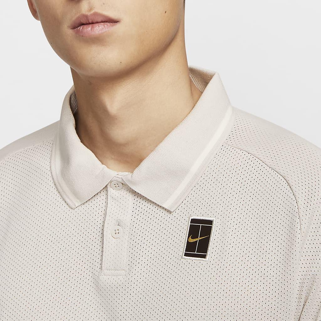 Nike Heritage Logo Breathable Outdoor Casual Sports Tennis Polo Shirt Men Polo Shirts Light-Red Brown FQ2102-104