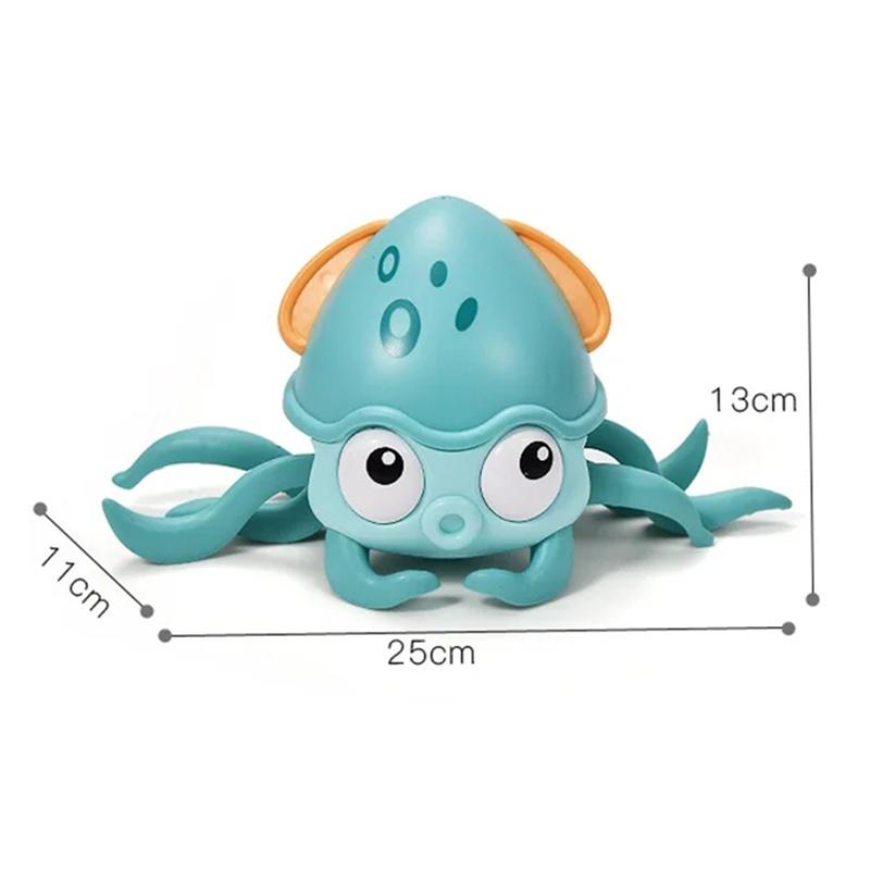 Rechargeable Dancing Squid with Light & Music & Induction Lying Flat, Electric Dancing Octopus Toddler Interactive Toy Gifts