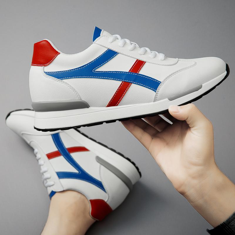 Fashion Invisible Inner Height Increased 7cm Men's Shoes Lace Up Casual Elevator Shoes Chunky Sport Shoes Lift Men's Sneakers Loafers
