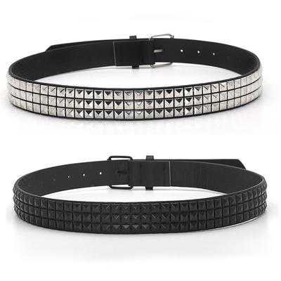 Fashion Rhinestone nitowany pasek męski i damski pasek z ćwiekami Punk ze sprzączką