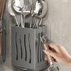 Multifunctional Kitchen Utensil Storage Rack Chopstick Draining Holder Wall-Mounted Freestanding Cutlery Tableware Organizer Box
