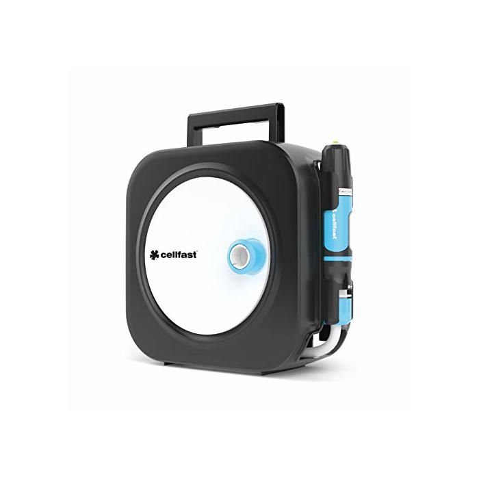 Naviják na hadici - Cellfast - Ergo XS - 10m - Černá &; Modrá - Nastavitelná tryska ERGO