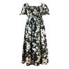 Bohemian Plus Size Printed Casual Vacation Dress - French Elegance, Mid-Length