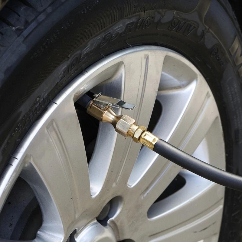 Universal Brass Tire Inflation Nozzle Connector Quick Release Fitting For Emergency Car Motorcycle And Bike Air Pumps Use