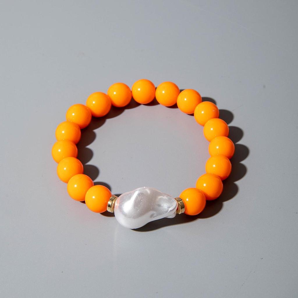 Summer New Colorful Multi Piece Pearl Acrylic Beaded Bracelet, Women's Jewelry Creative Personalized Bracelet