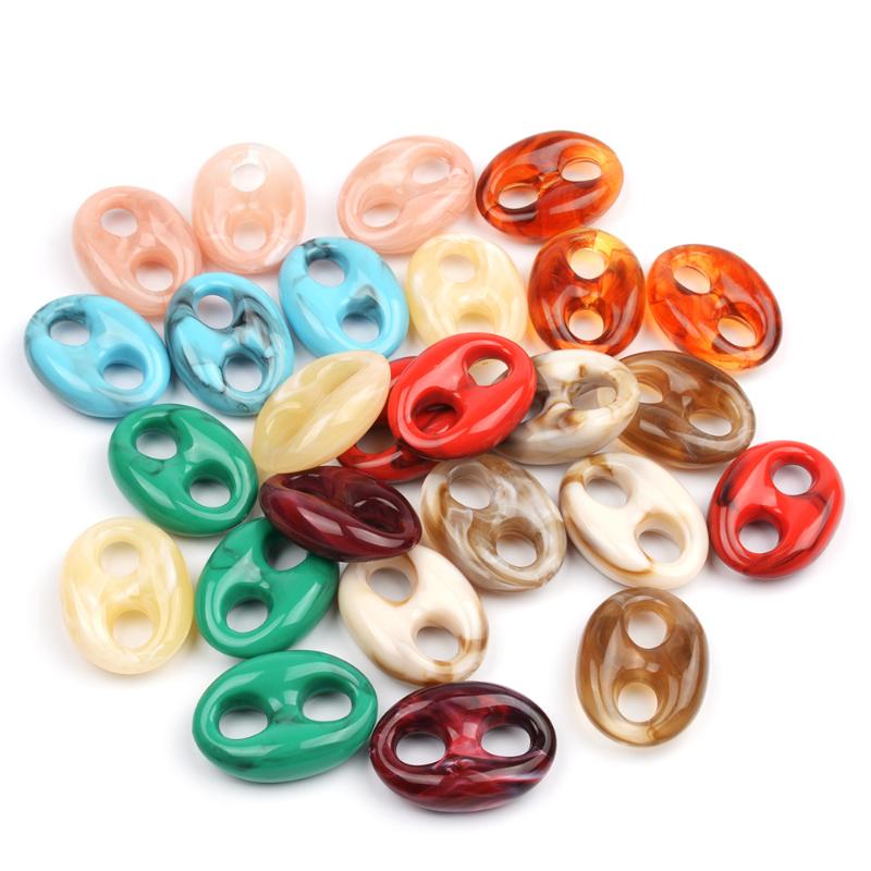 3Pcs 30X41Mm Vintage Acrylic Geometric Beads Diy Necklace Bracelet Garment Bag Accessory Material