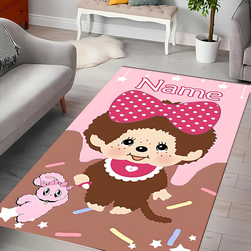 Custom personalization Monchich Area Rug - Perfect For Kitchen, Bathroom,Laundry Room Decor Large Size Available,Gift All Seasons