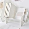 Desktop Small Bookshelf   Simple Large Capacity Plastic Tilted Desk Book Storage Rack for   Home
