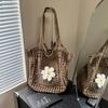 Summer woven bag women's new shoulder bag large capacity tote bag beach vacation straw bag