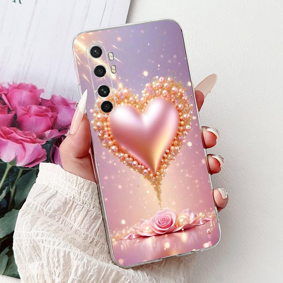 Case For Xiaomi Mi Note 10 Lite Back Cover Clear Silicone Funda Marble Cat Cartoon Coque For Xiaomi Note 10 Mi Note10 Pro Covers