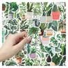 50PCS Green Plant Graffiti Stickers for DIY Decoration - Compatible with Laptops, Luggage, Water Bottles, and Journals