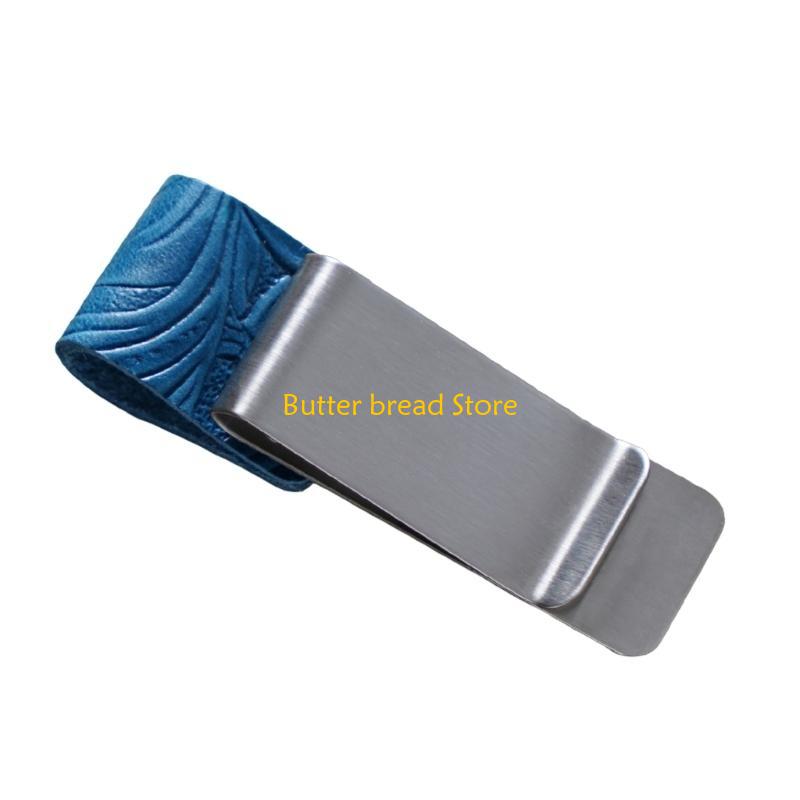 W89C Leather Pen Holder with Clip Notebook Pen Holder Leather Pen Sleeve for Journal