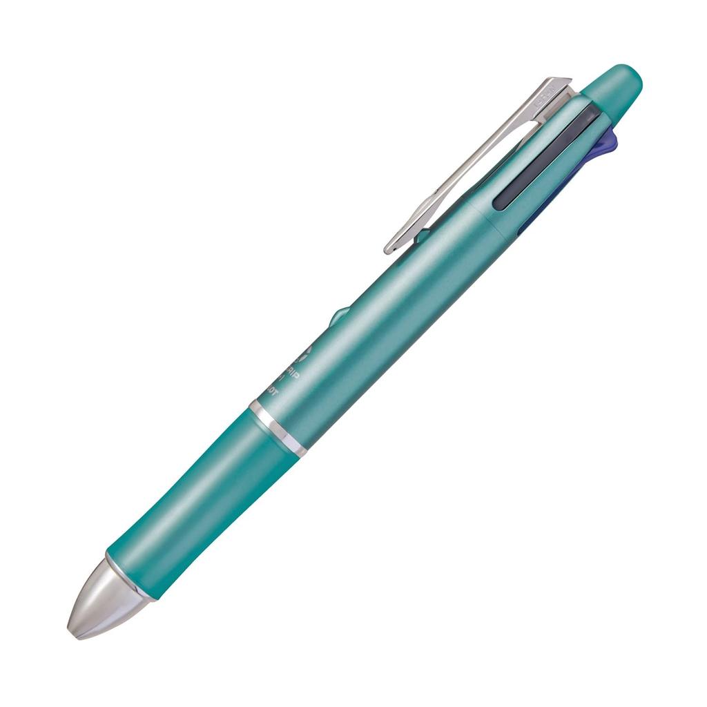 Pilot DR. Grip 4+1 Multifunktionsstift, 4-farbiger Kugelschreiber & 0,5 mm Bleistift, Mintgrün