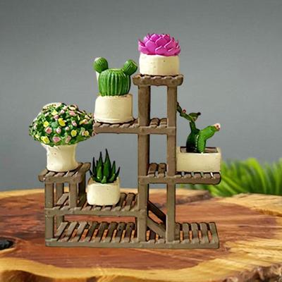 1/64 Flower Rack Set Dollhouse Furniture Micro Landscape Decor Tiny Doll House