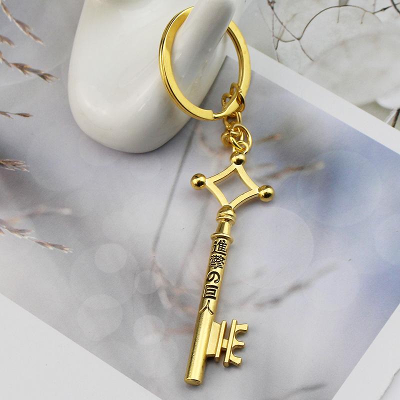 Titan Necklace Eren Key Shingeki No Kyojin Pendant Fashion Vintage Retro Anime Jewelry For Men Cosplay