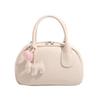 Sweet Macaron Color Shell Bag Handbag Super Milk Lychee Pattern Crossbody Bag Design Sense One Shoulder Crossbody Bag Bag