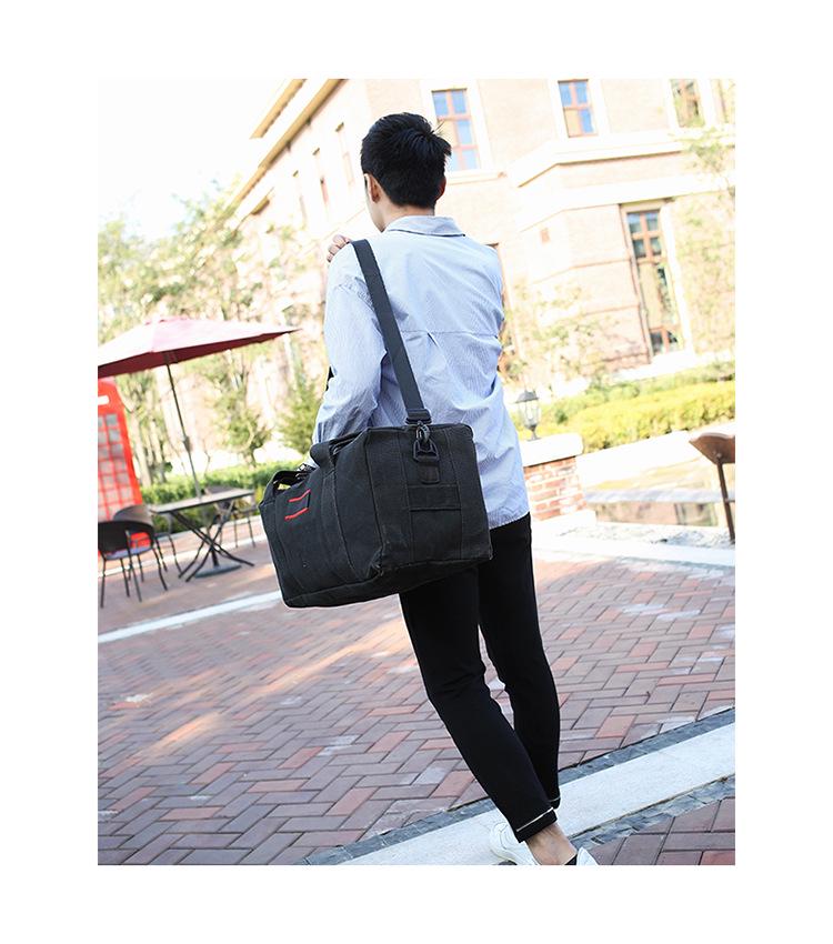 Large Capacity Canvas Tote Bag for Men & Women: Korean Style Travel & Business Luggage Bag
