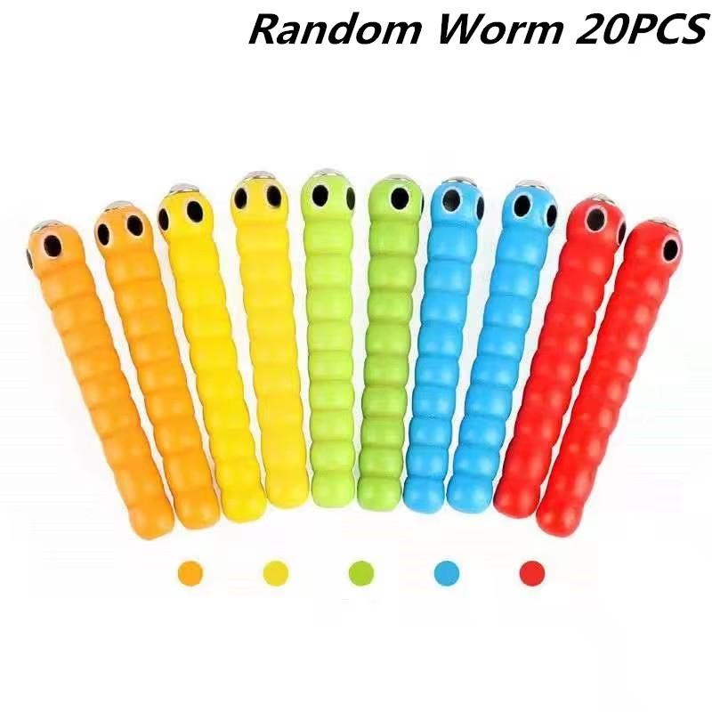 Montessori Educational Wooden Toys Wand Worms For Catch Worm Game Strawberry Grasping Baby Wooden Children Toys Accessories