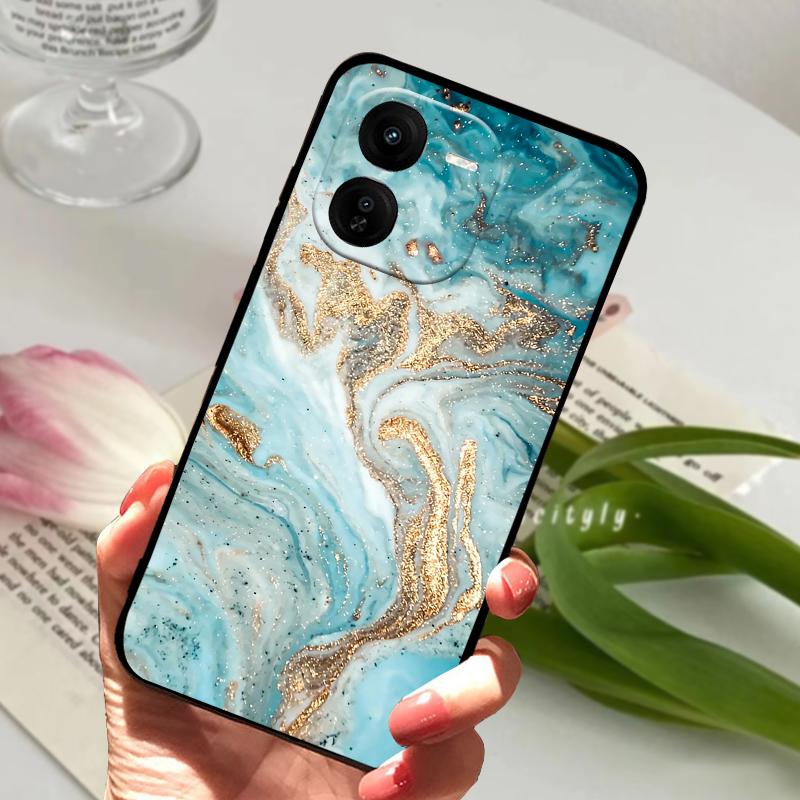 For Vivo IQOOZ9X Cases Z9 Turbo Z9X Z9Turbo 5G Luxury Painted Phone Silicone Soft Back Cover For IQOO Z9 Lite Protective Shells