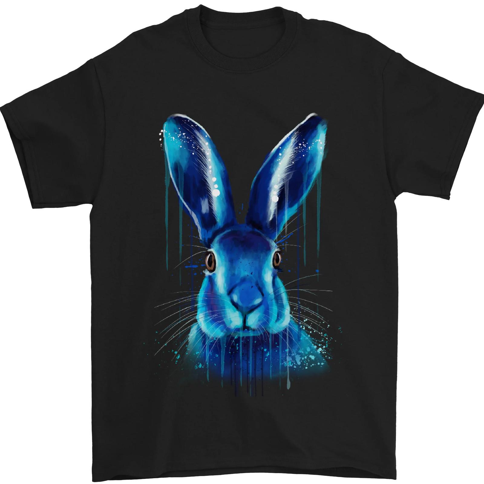 Watercolour Rabbit Mens T-Shirt 100% Cotton XL