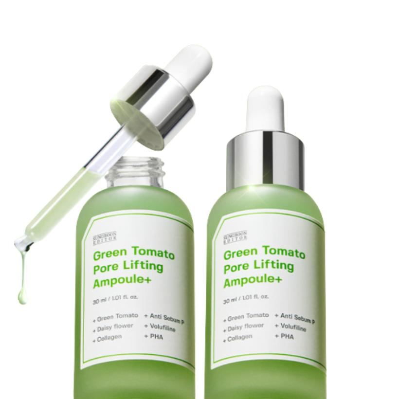 SUNGBOON EDITOR Green Tomato Pore Lifting Ampoule 30ml x 2 Set Firming & Pore Tightening Care